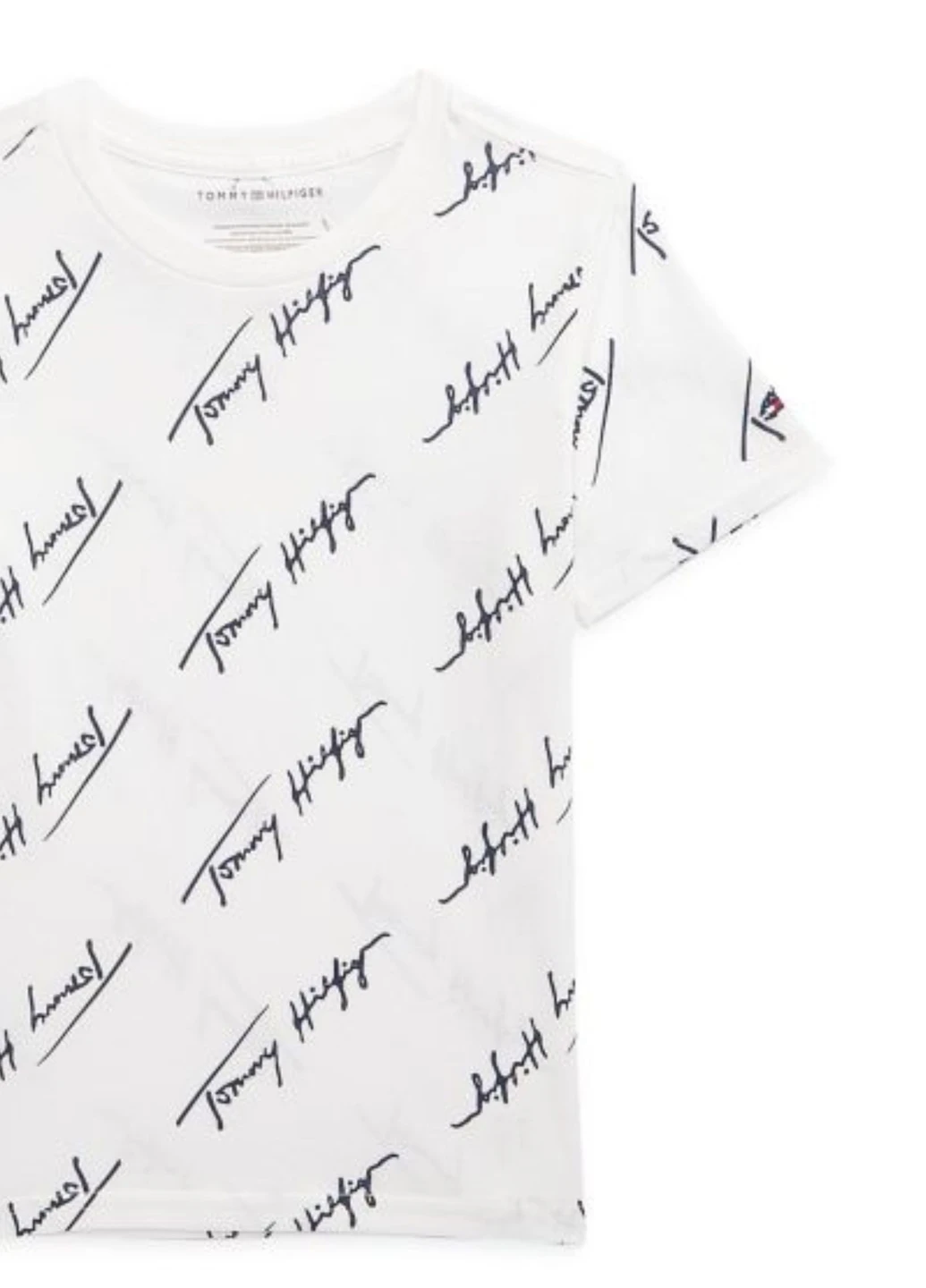 Белая летняя футболка Tommy Hilfiger