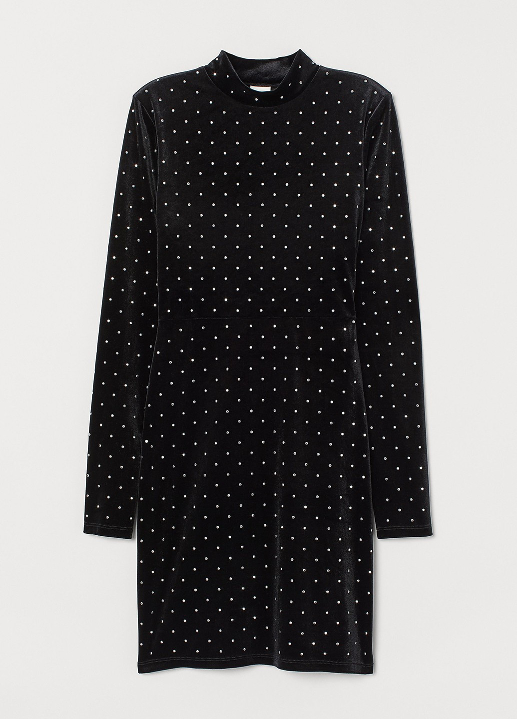 Черное коктейльное платье силуэтная H&M однотонное