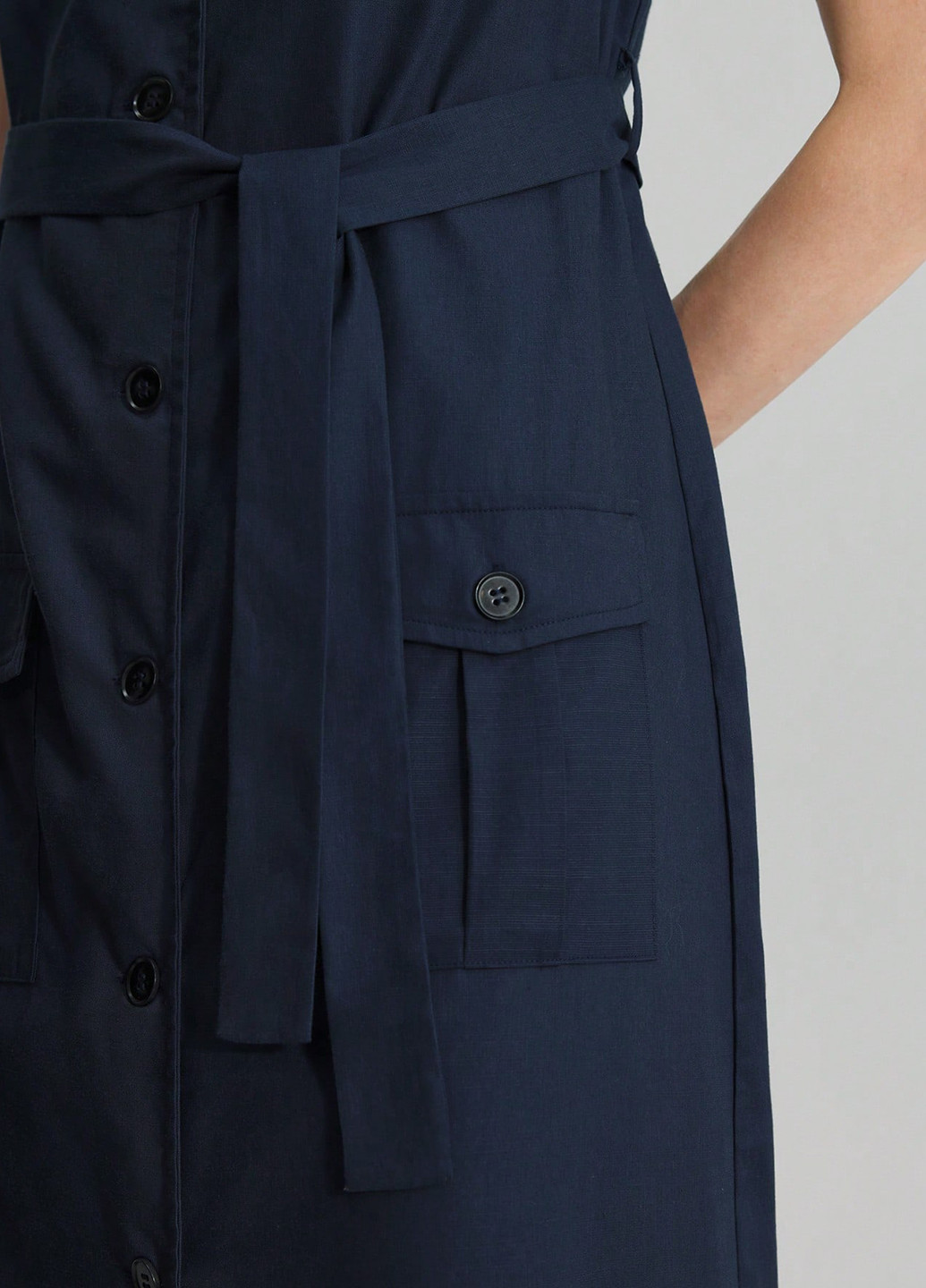 Індиго кежуал сукня сукня-сорочка SHEIN однотонна