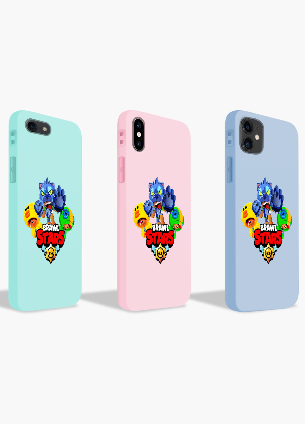 Чехол силиконовый Apple Iphone X Леон Волк Бравл Старс (Leon Werewolf Brawl Stars) (6129-1702) MobiPrint (219504493)