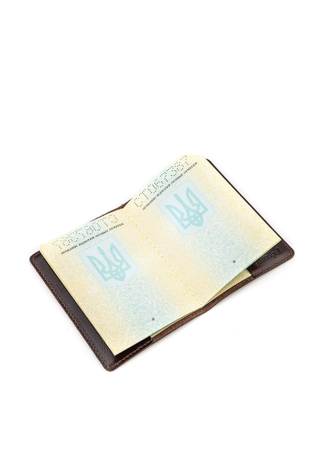 Обложка на паспорт Shvigel однотонные коричневые кэжуалы