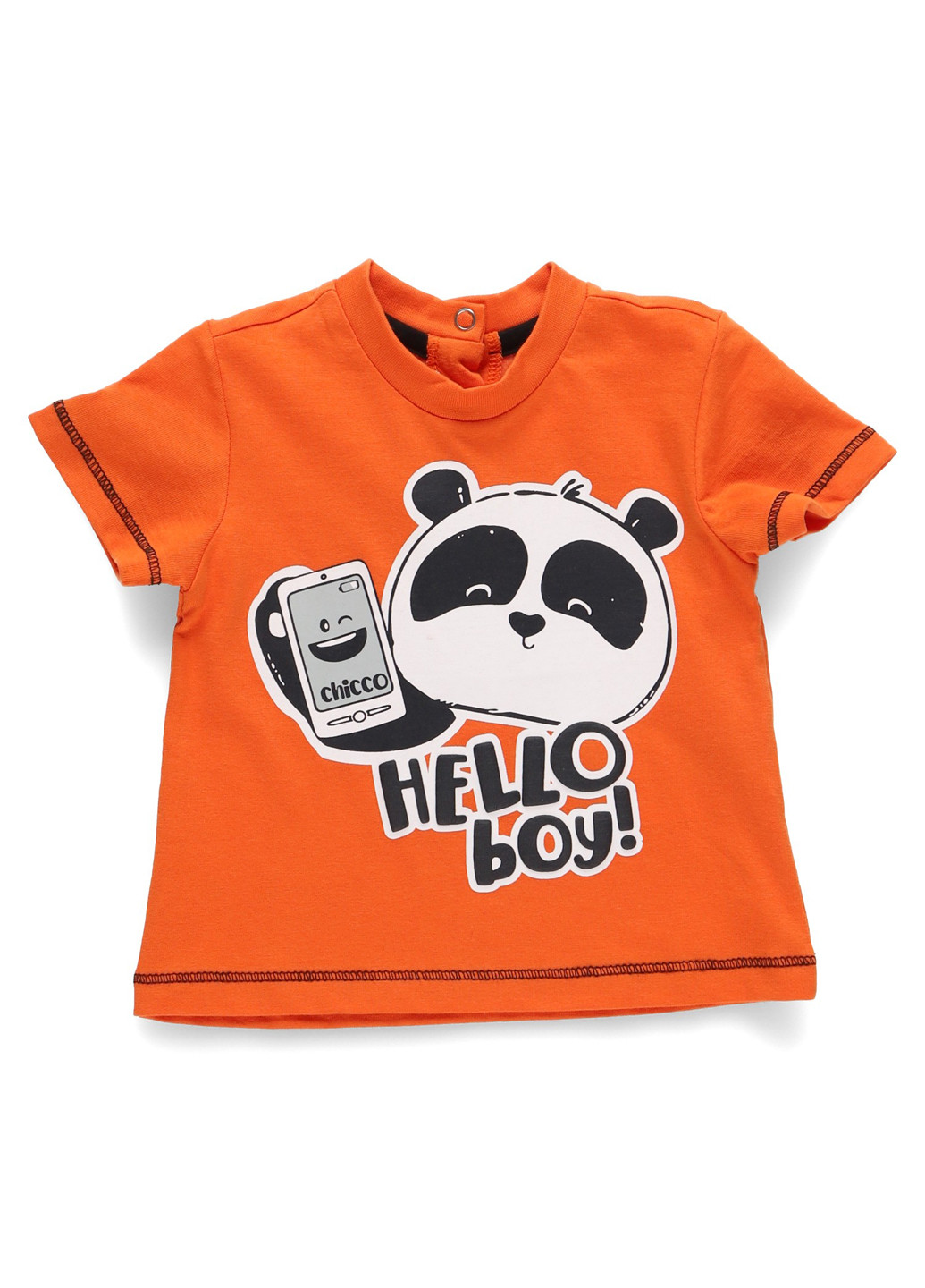 Оранжевая летняя футболка Chicco