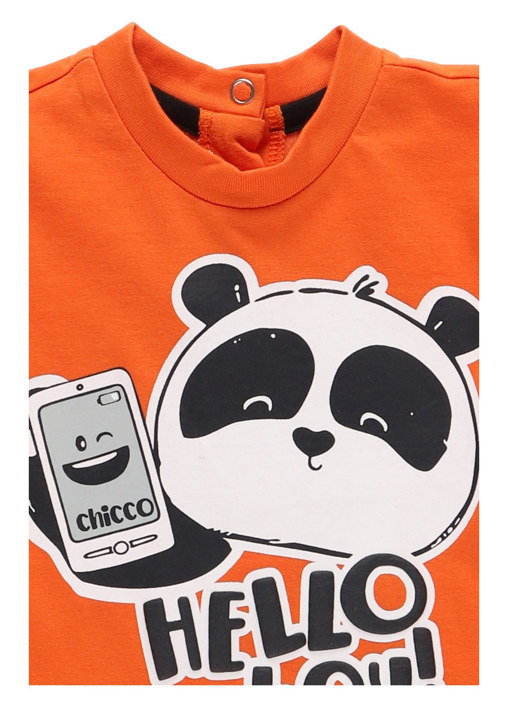 Оранжевая летняя футболка Chicco