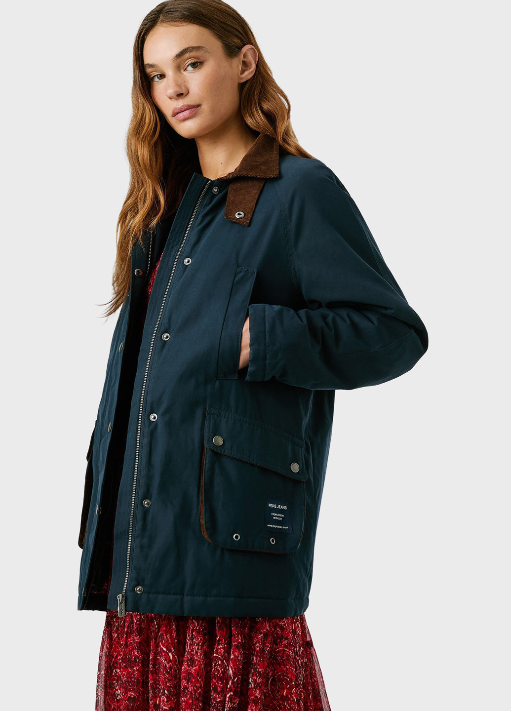 Морской волны демисезонная куртка Pepe Jeans