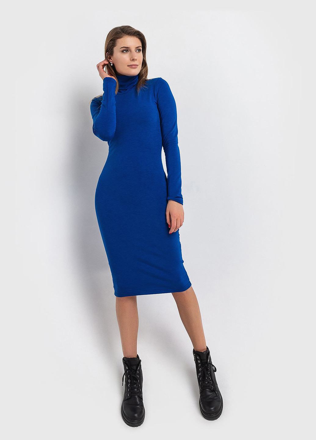 Синя кежуал сукня сукня-водолазка Vovk однотонна