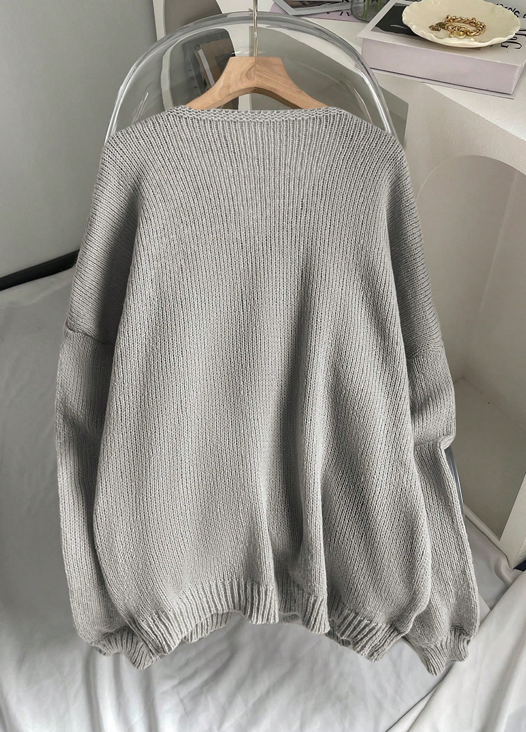 Серый демисезонный кардиган SHEIN