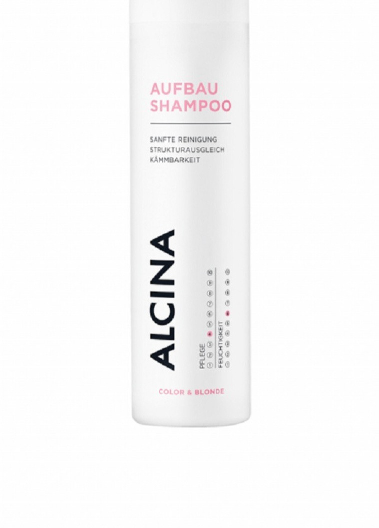 Шампунь відновлюючий для фарбованого волосся 250 мл Aufbau-Shampoo Color&Blonde Alcina professional (254551266)