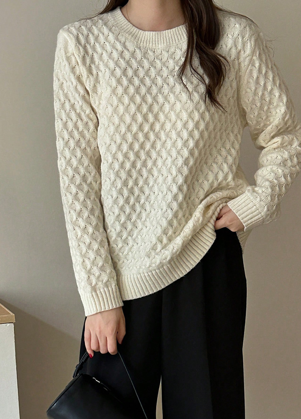 Молочный демисезонный джемпер джемпер SHEIN