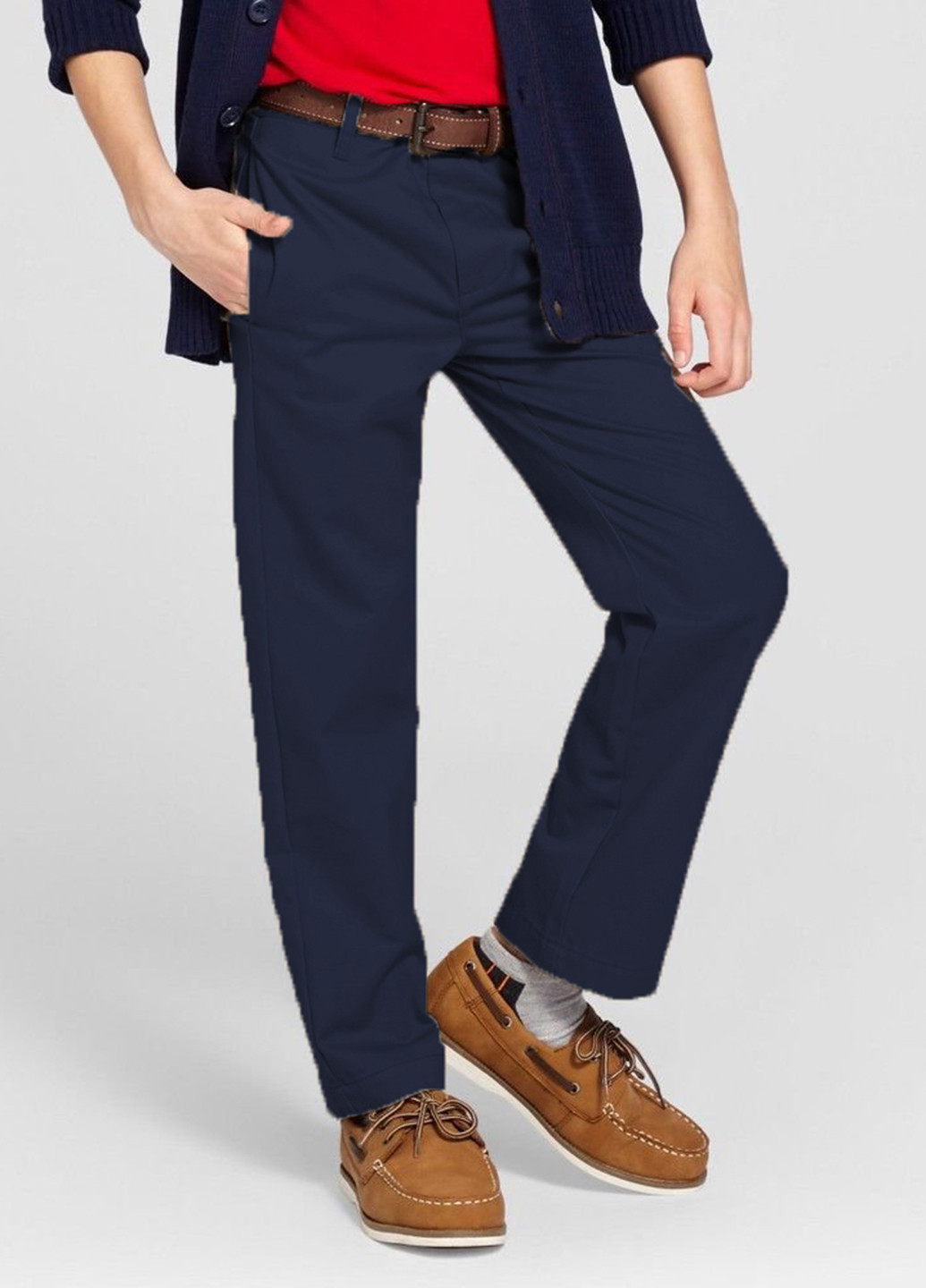 Темно-синие кэжуал демисезонные брюки прямые Target