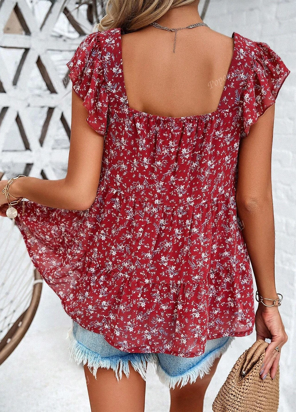Красная блуза SHEIN