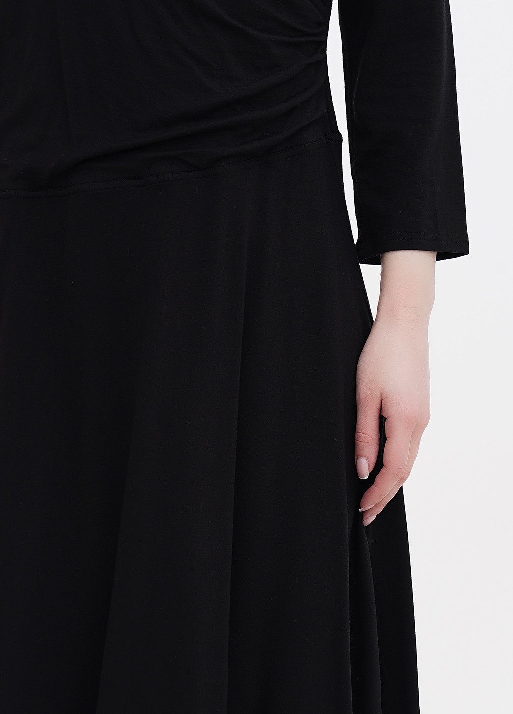 Чорна кежуал сукня кльош Garnet Hill однотонна