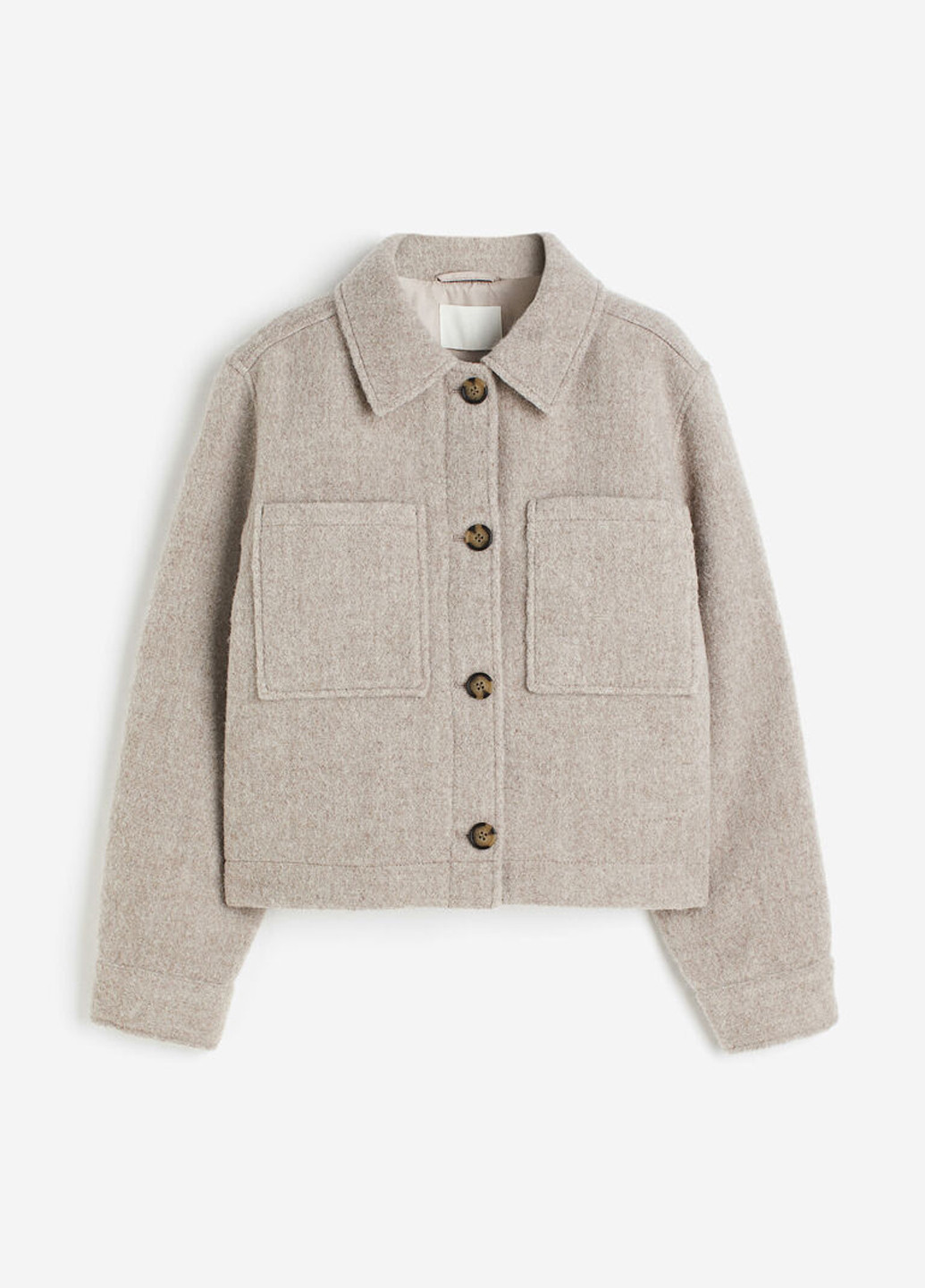 Темно-бежевый женский жакет H&M однотонный - демисезонный