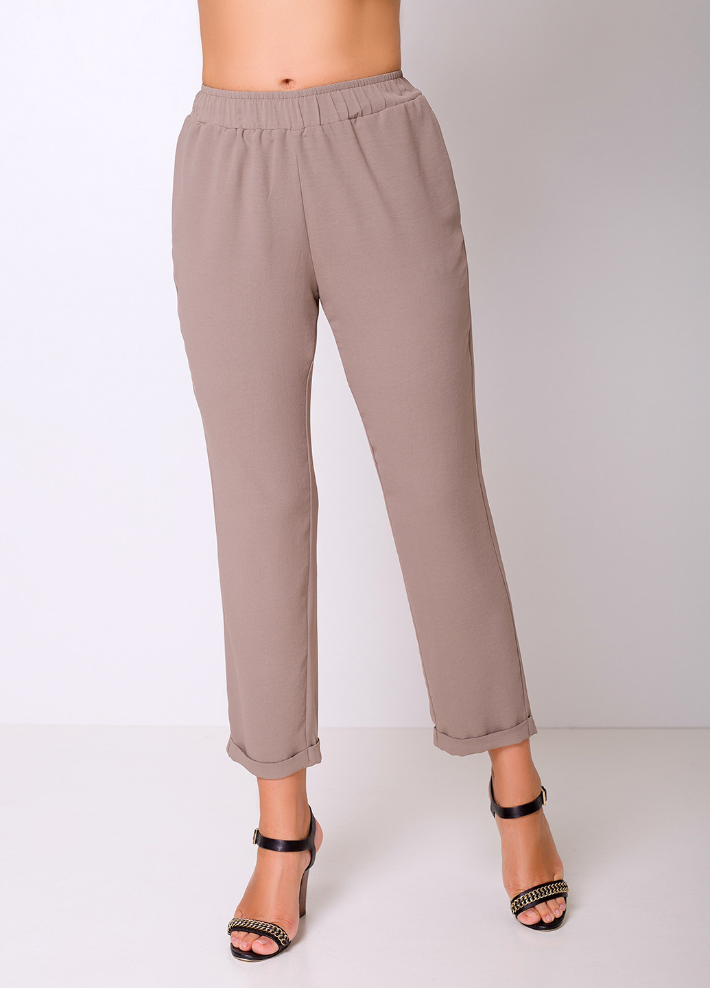 Светло-коричневые кэжуал летние прямые брюки Luzana