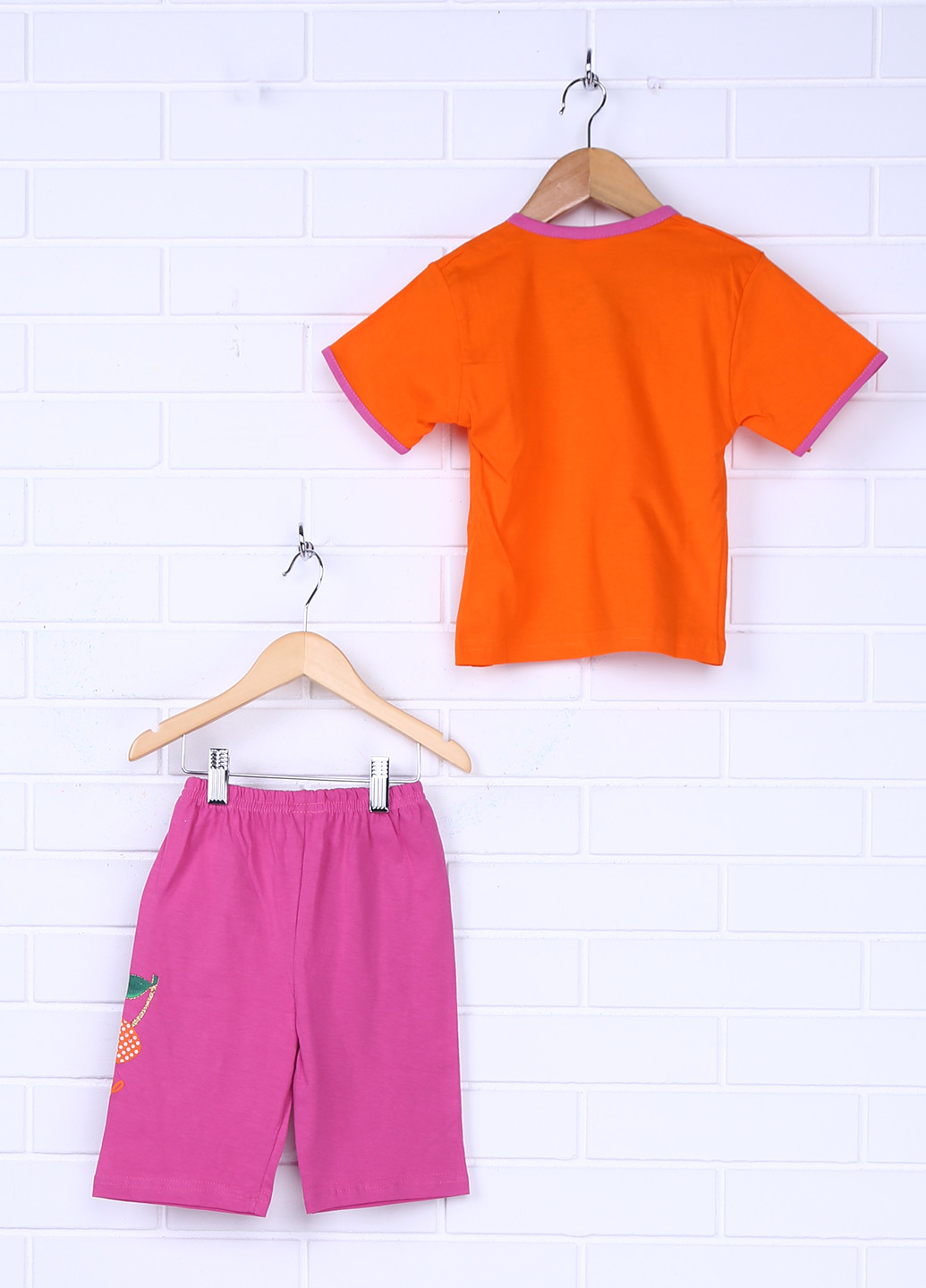 Розовая всесезон пижама (футболка, шорты) Elit Star Kids