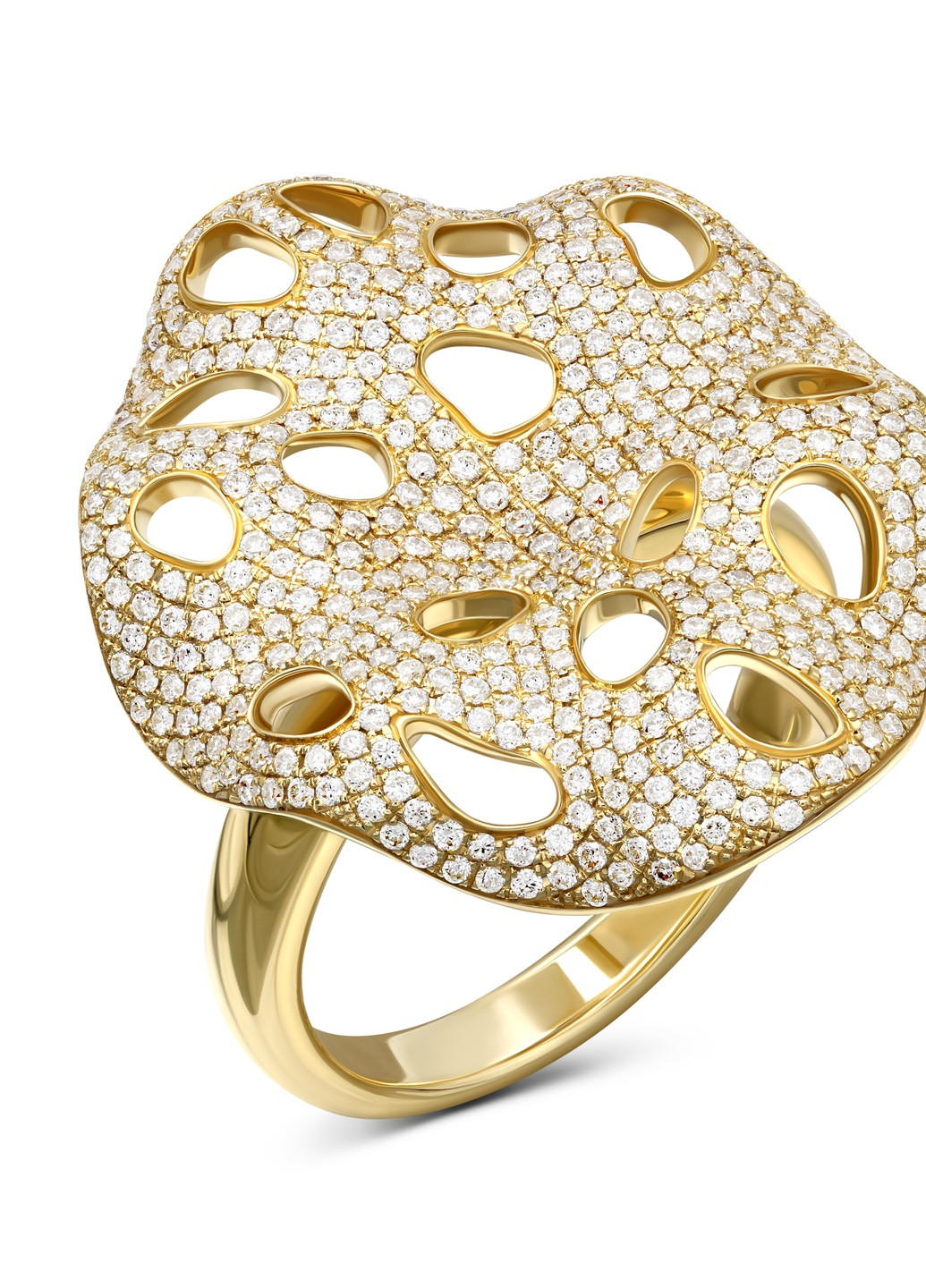 Кольцо с бриллиантами в желтом золоте 1К033-0013 Zarina (254252245)