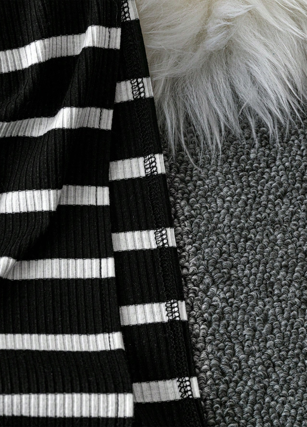 Чорно-білий кежуал сукня SHEIN в смужку