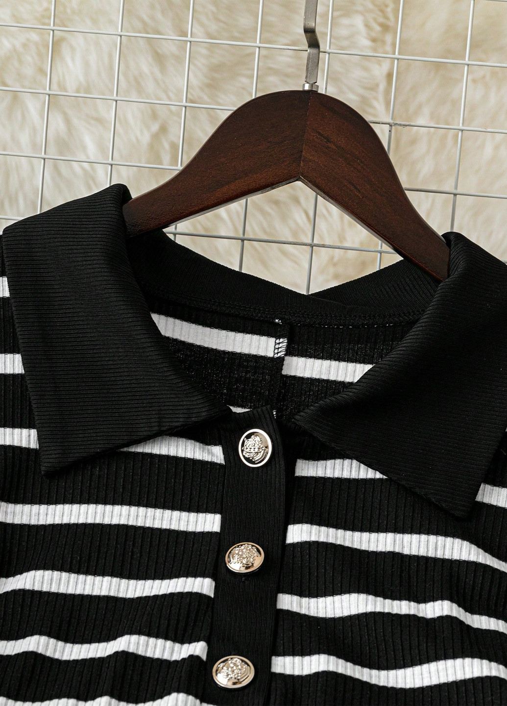 Чорно-білий кежуал сукня SHEIN в смужку