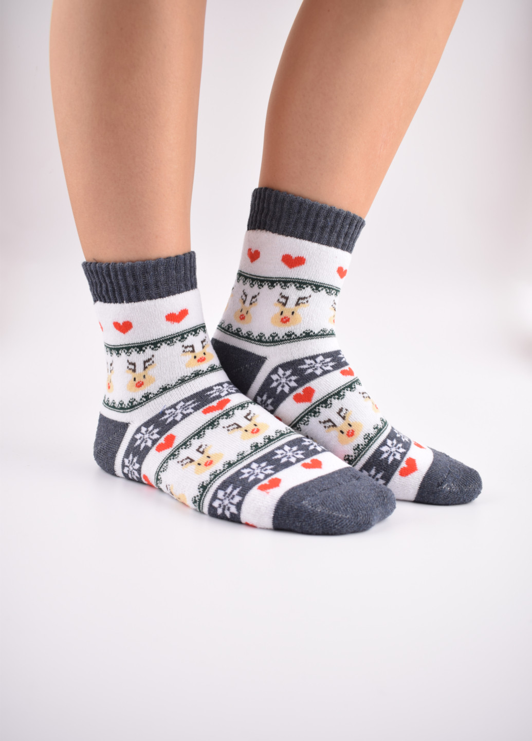 Жіночі махрові шкарпетки Смалий абстрактні комбіновані повсякденні