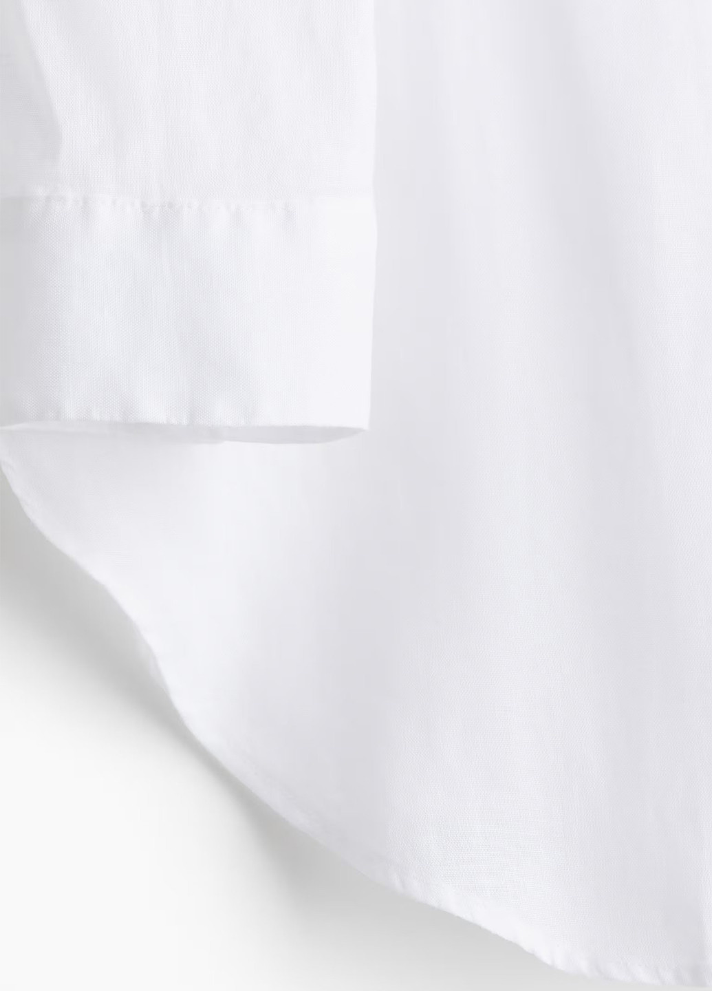 Белая пляжный, кэжуал рубашка однотонная H&M