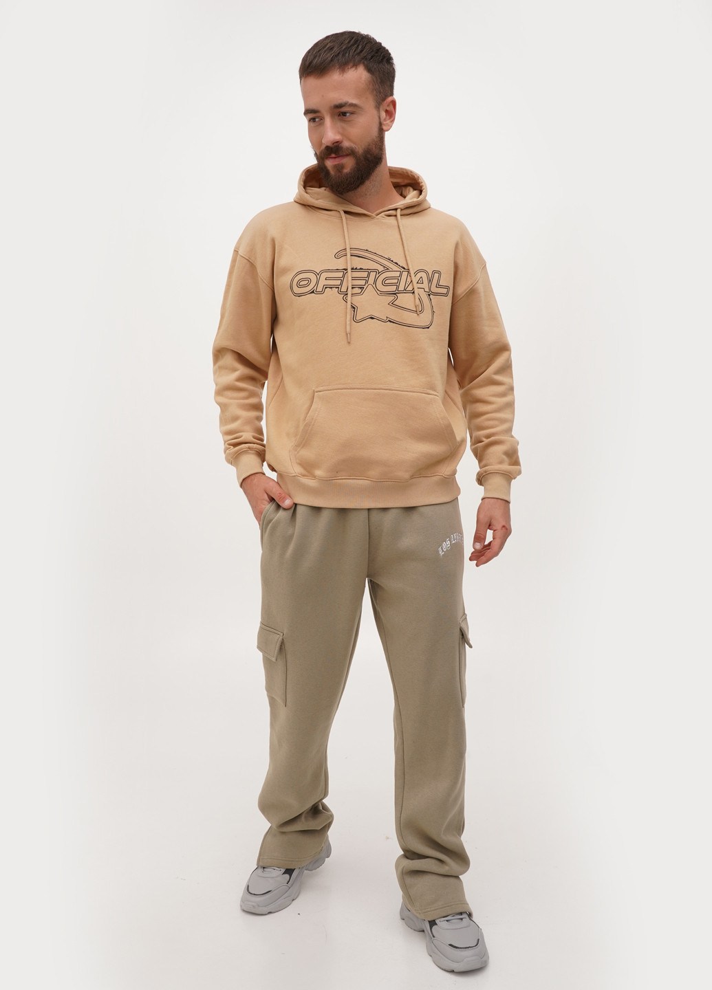 Оливковые кэжуал, спортивные демисезонные карго брюки Boohoo