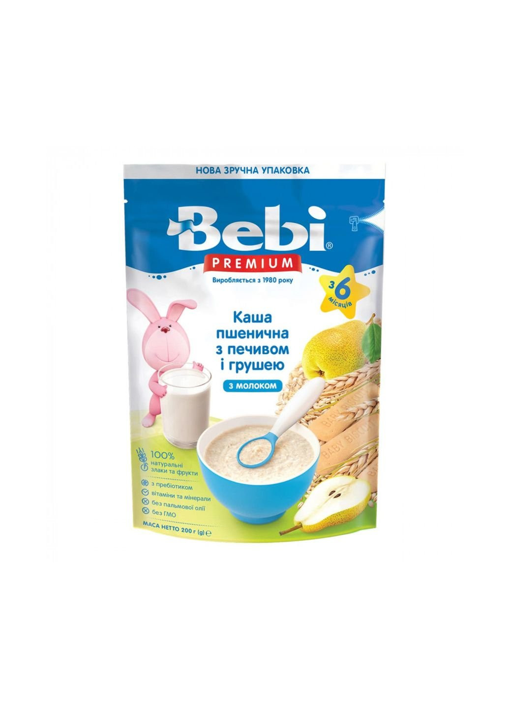 Дитяча каша Premium молочна пшенична +6 міс. 200 г (1105074) Bebi (254084233)