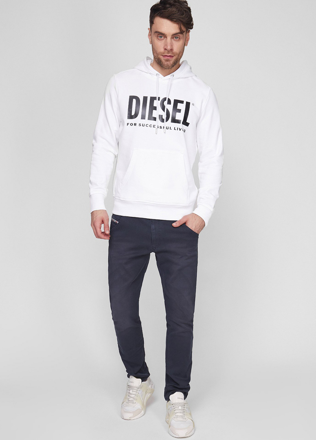 Темно-синие демисезонные прямые джинсы Diesel