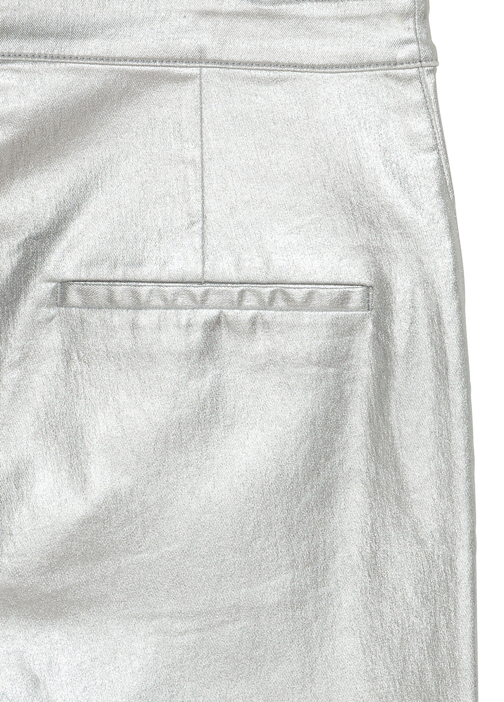 Серебристые кэжуал демисезонные зауженные брюки H&M