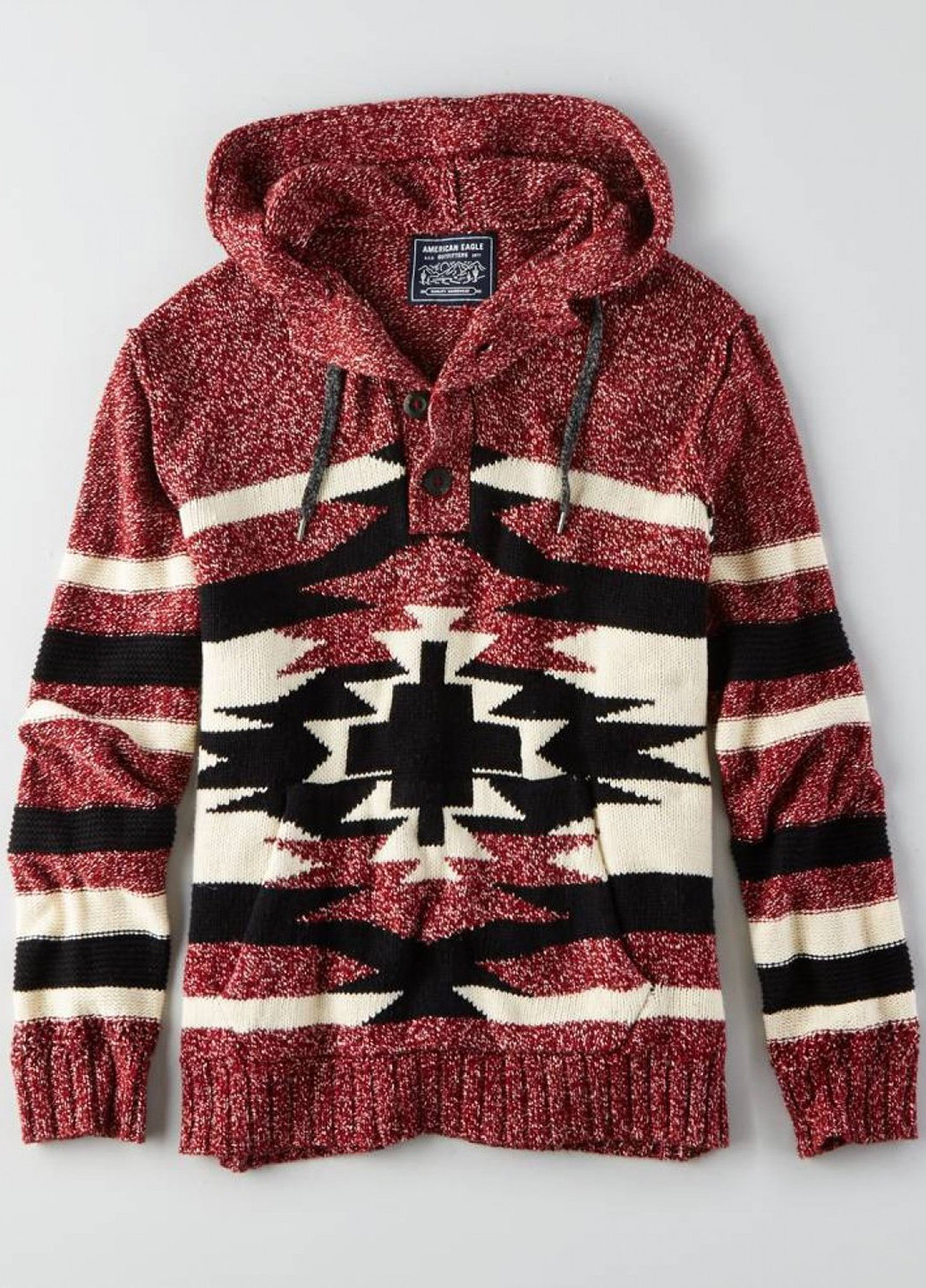 Бордовый зимний свитер American Eagle