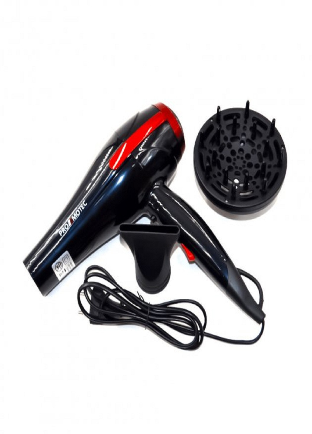 Професійний фен для сушіння волосся 3000W PM-2305 Чорний Promotec (254034484)
