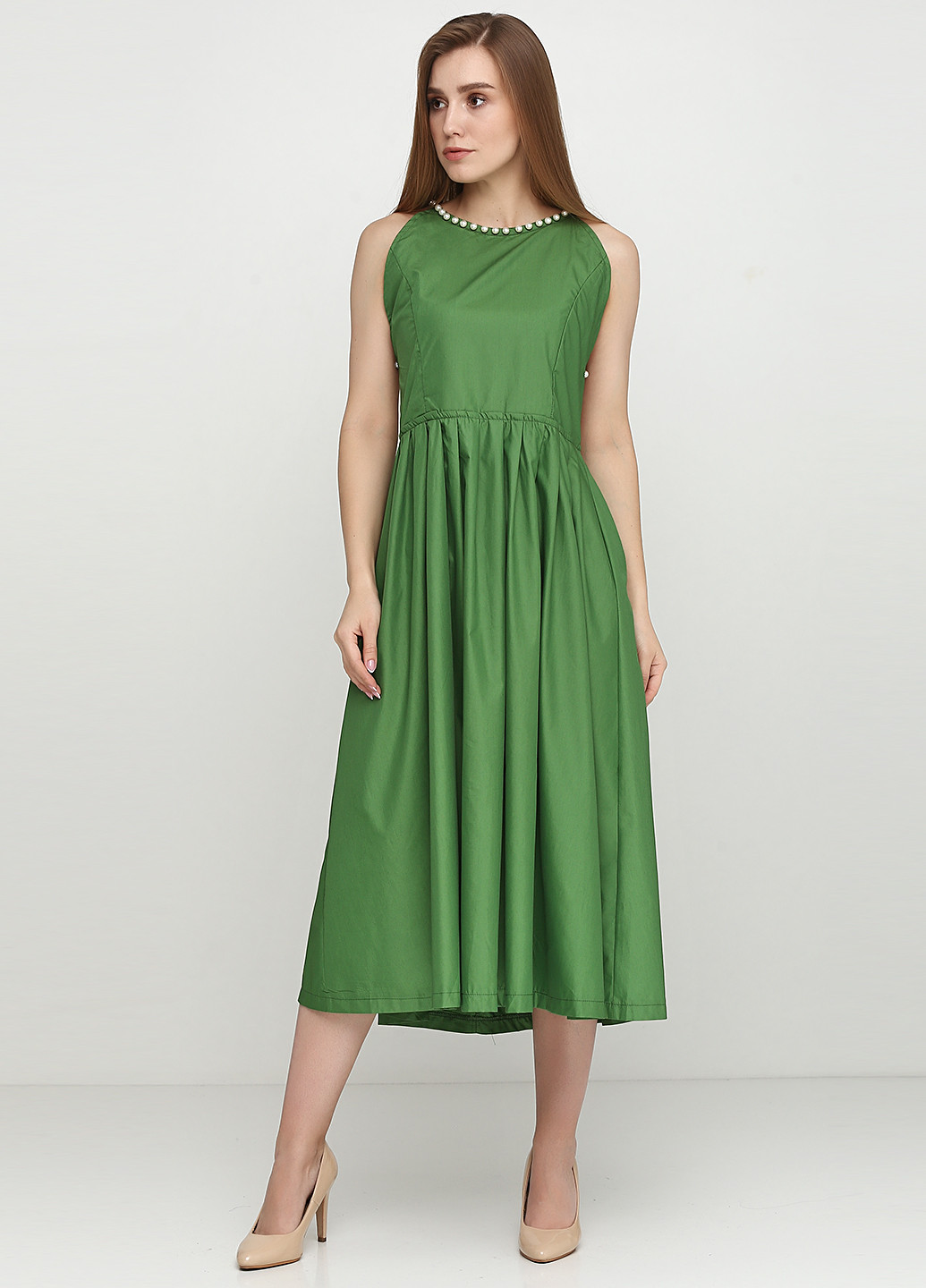 Зеленое кэжуал платье оверсайз Timiami однотонное