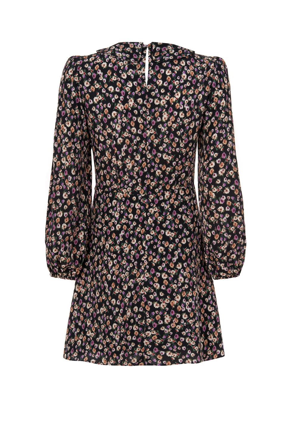 Черное кэжуал платье WKMF с цветочным принтом