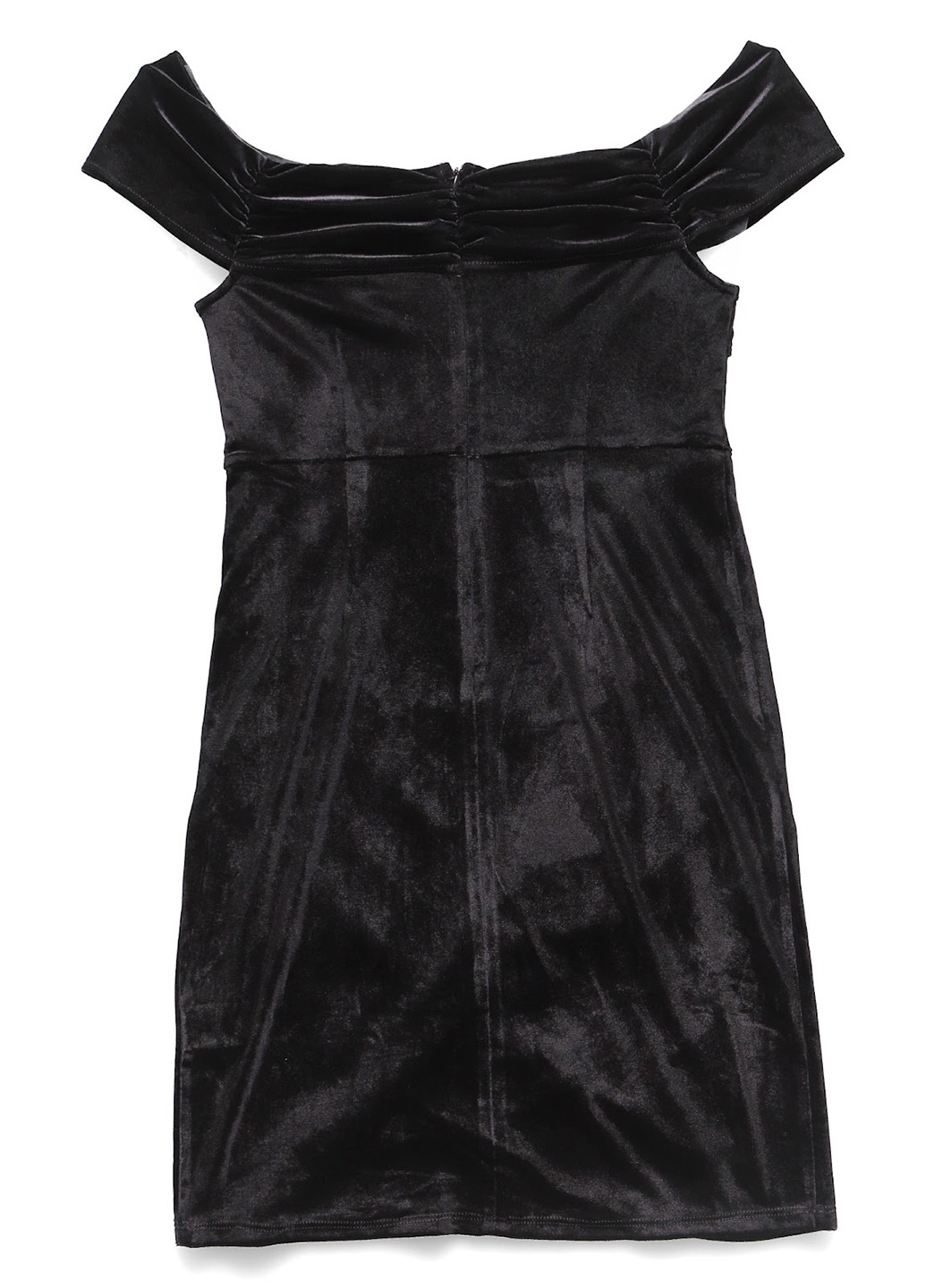 Черное вечернее платье с открытыми плечами MINT&BERRY однотонное