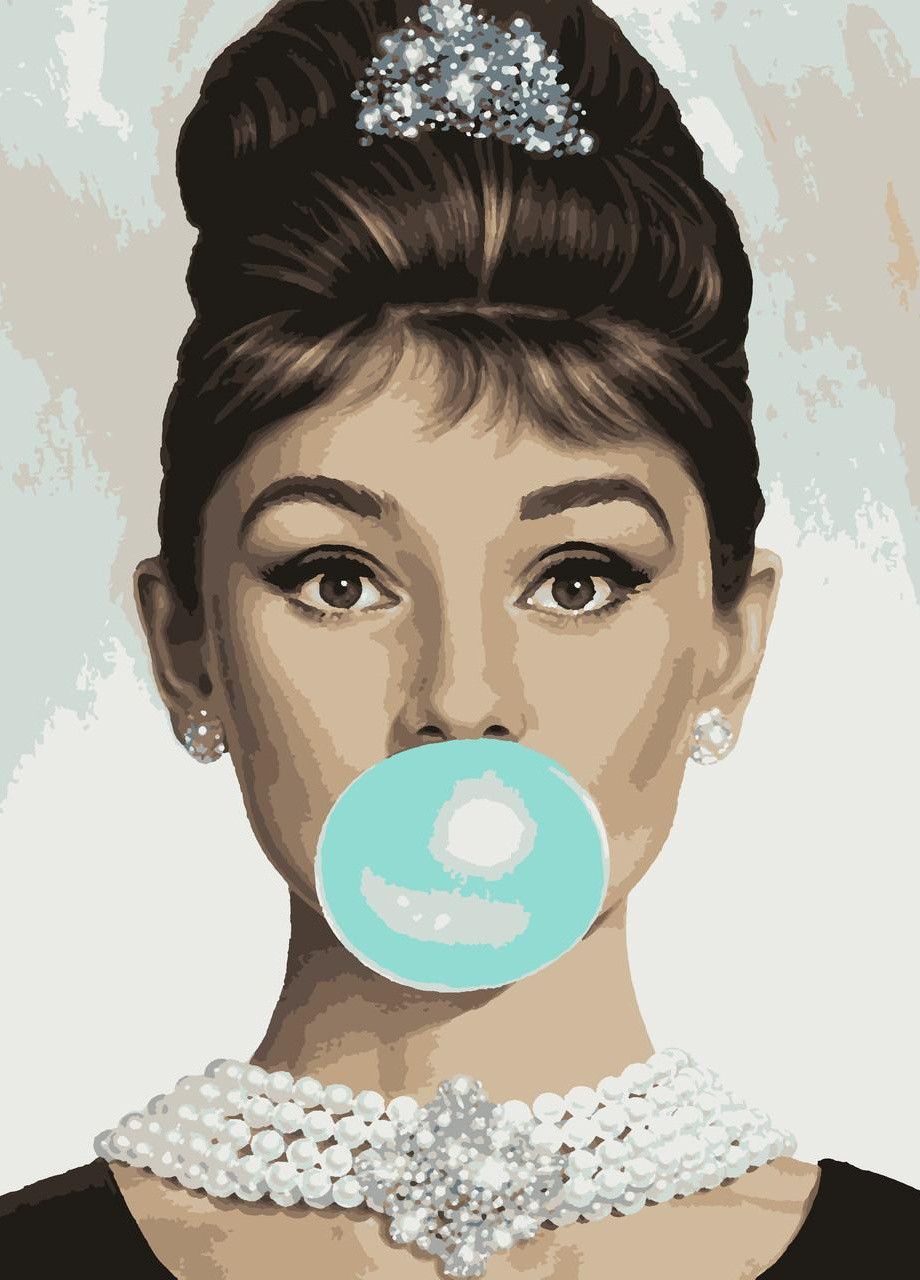 Картины по номерам "Очаровательная Одри" 40*50 см No Brand (254583970)