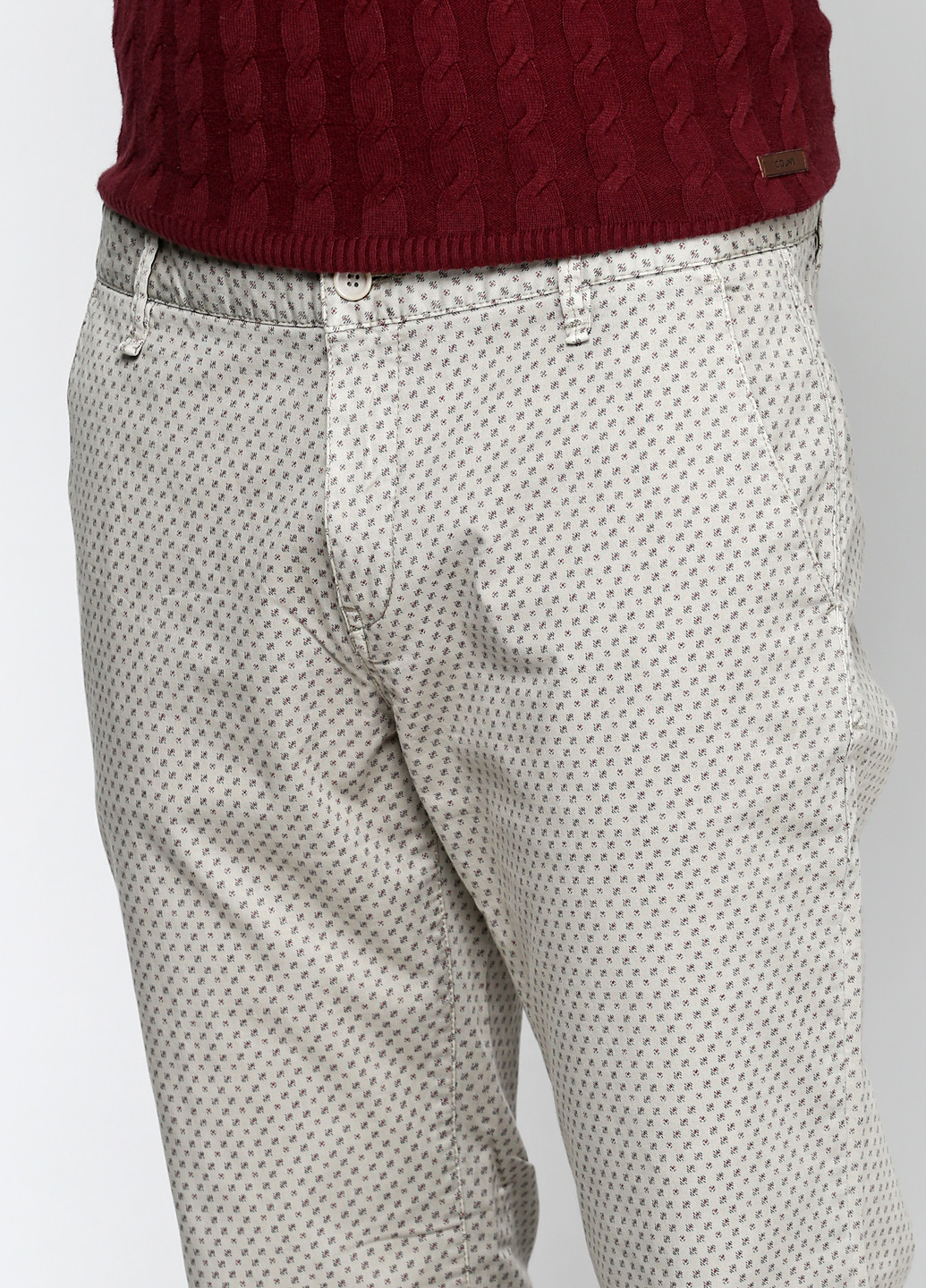 Светло-бежевые кэжуал демисезонные прямые брюки United Colors of Benetton