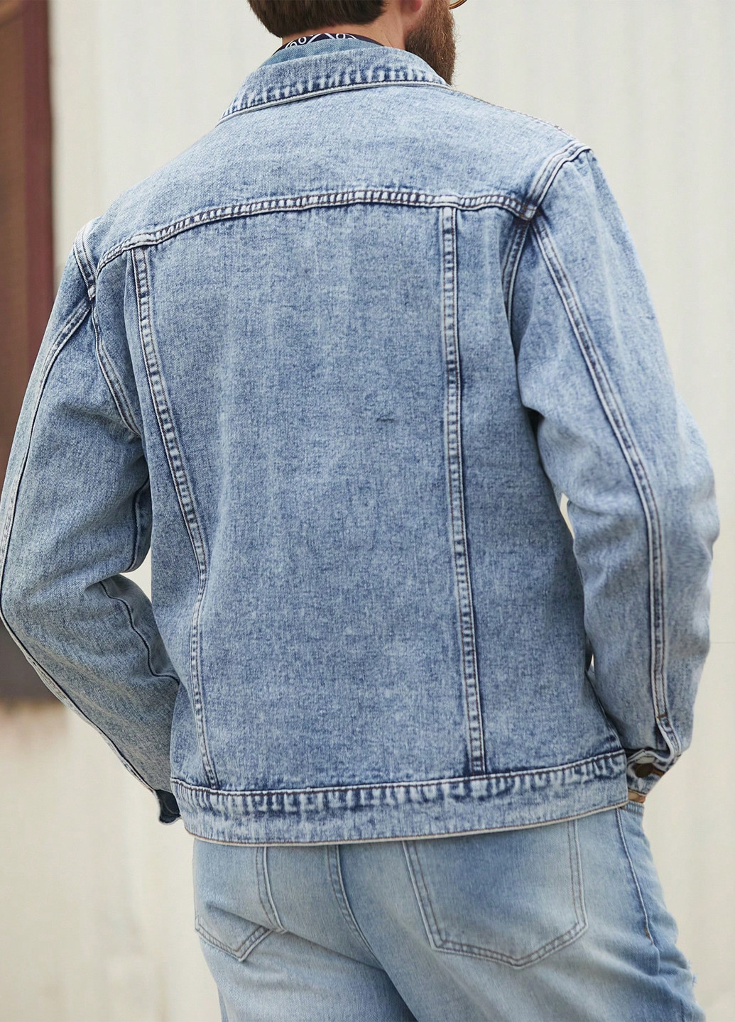 Блакитна демісезонна куртка SHEIN