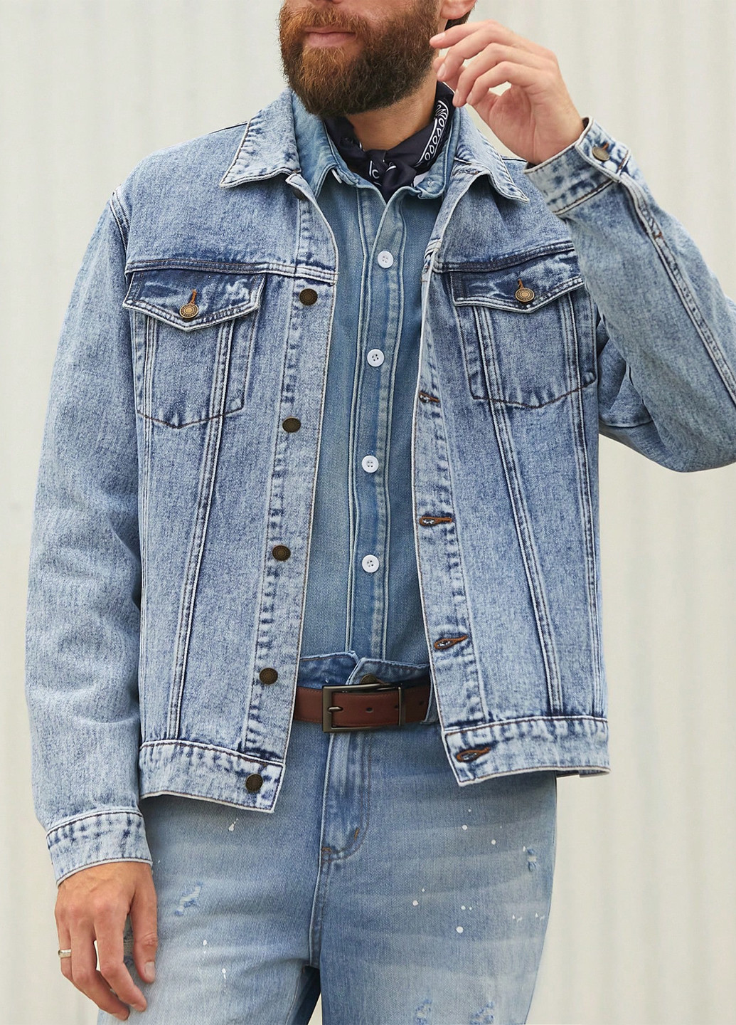 Блакитна демісезонна куртка SHEIN