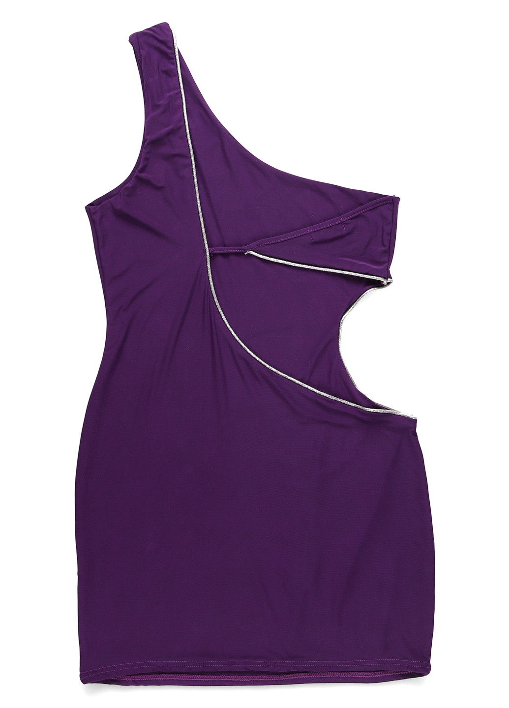 Фіолетова коктейльна сукня на одне плече PrettyLittleThing однотонна