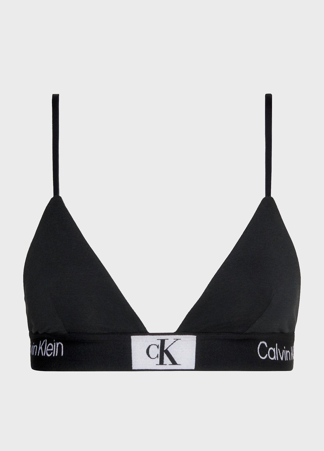 Чёрный триэнджел бюстгальтер Calvin Klein без косточек хлопок