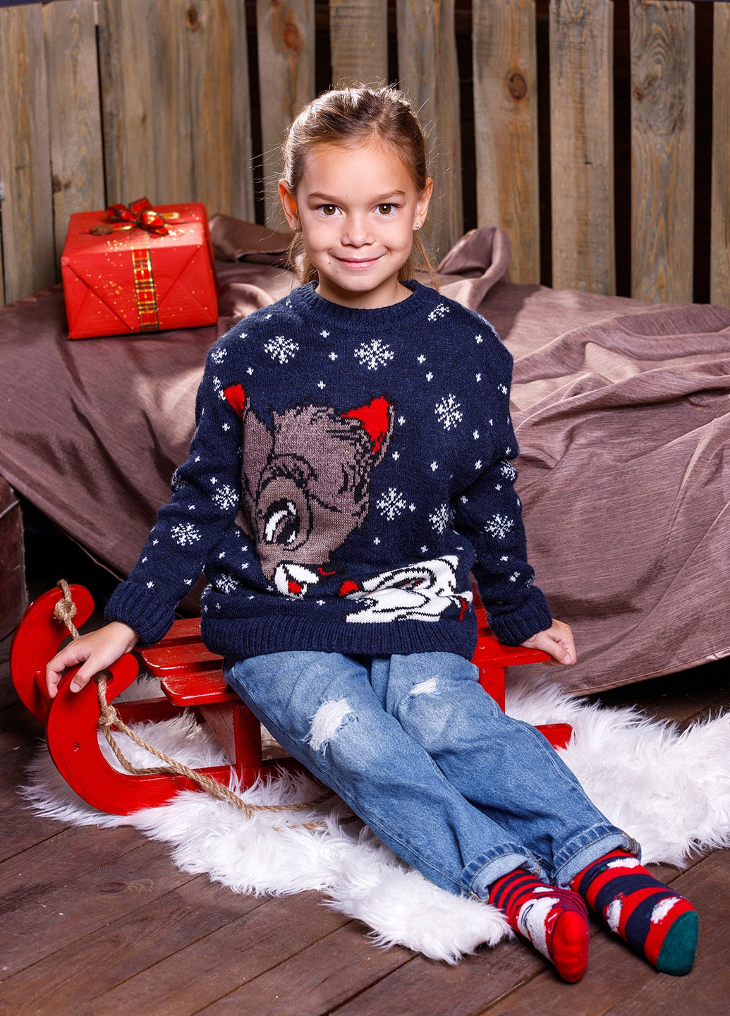 Детская новогодняя кофта из шерсти Бемби Tayfur (250575600)