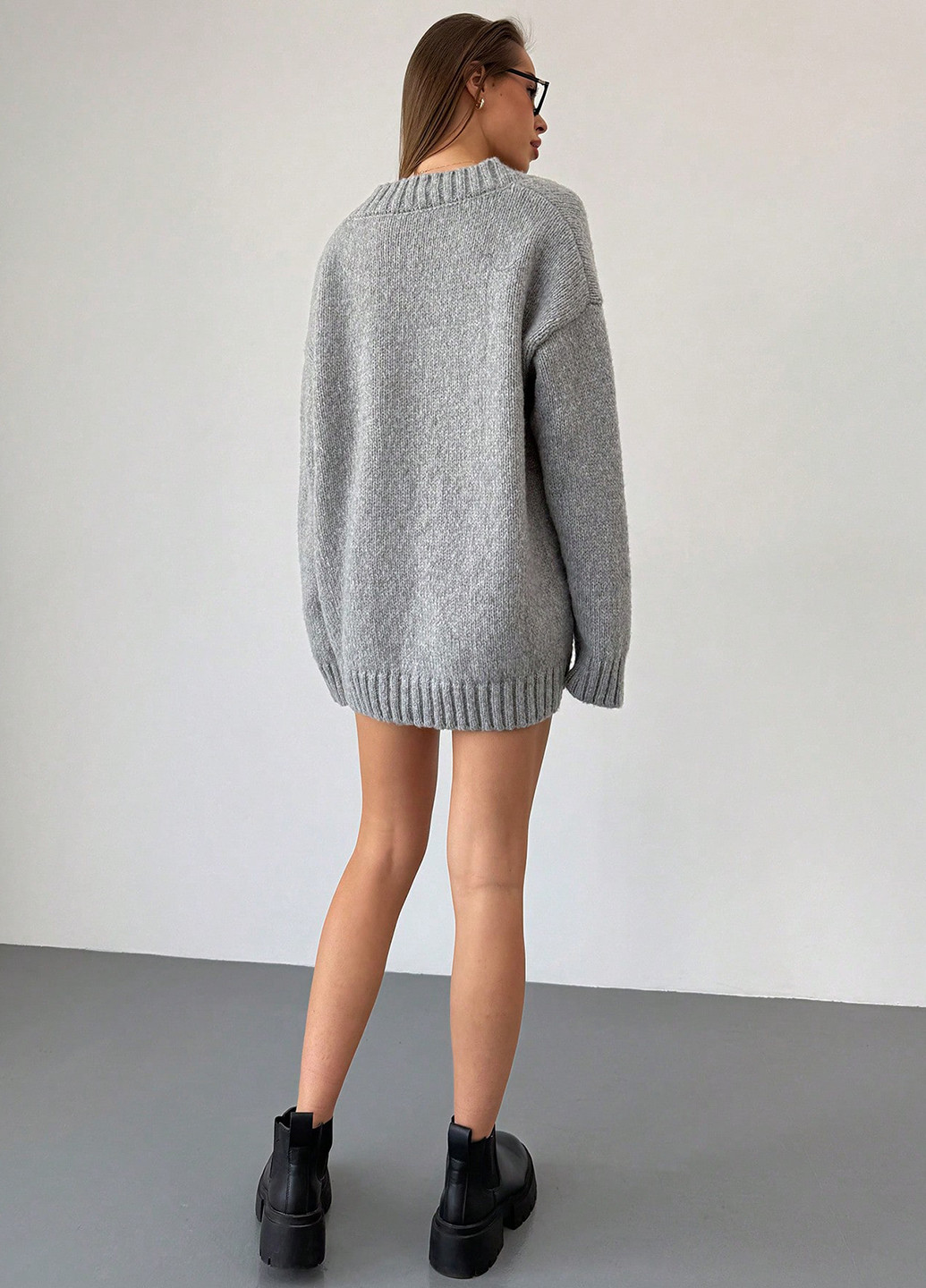 Серый демисезонный пуловер пуловер SHEIN