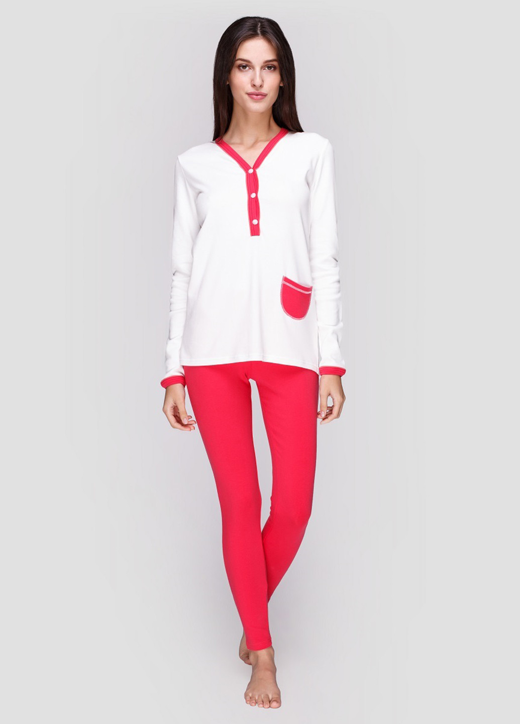 Рожева всесезон піжама (лонгслів, легінси) лонгслів + легінси Ogham