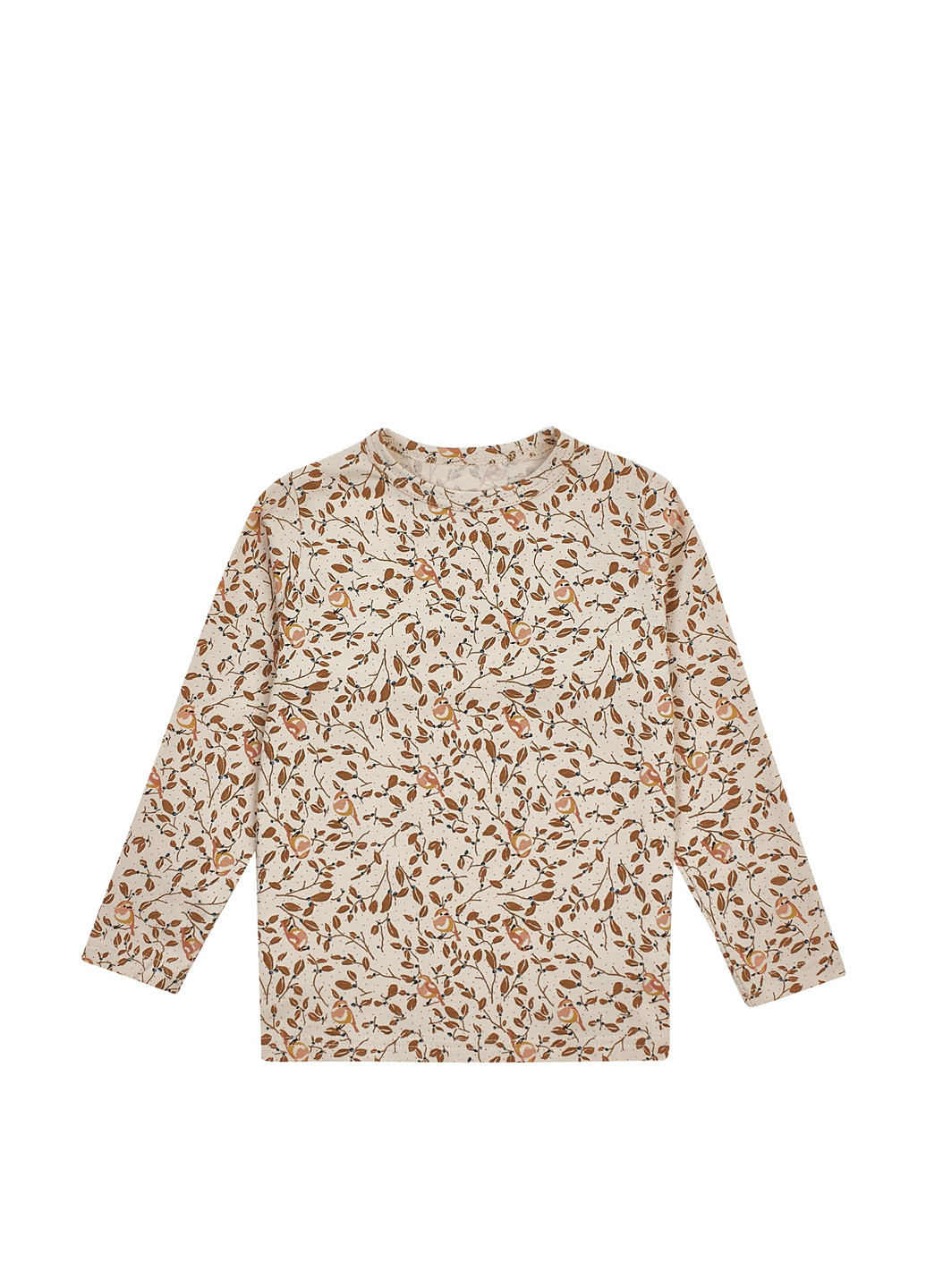 Бежевый демисезонный кэжуал лонгслив ArDoMi с цветами