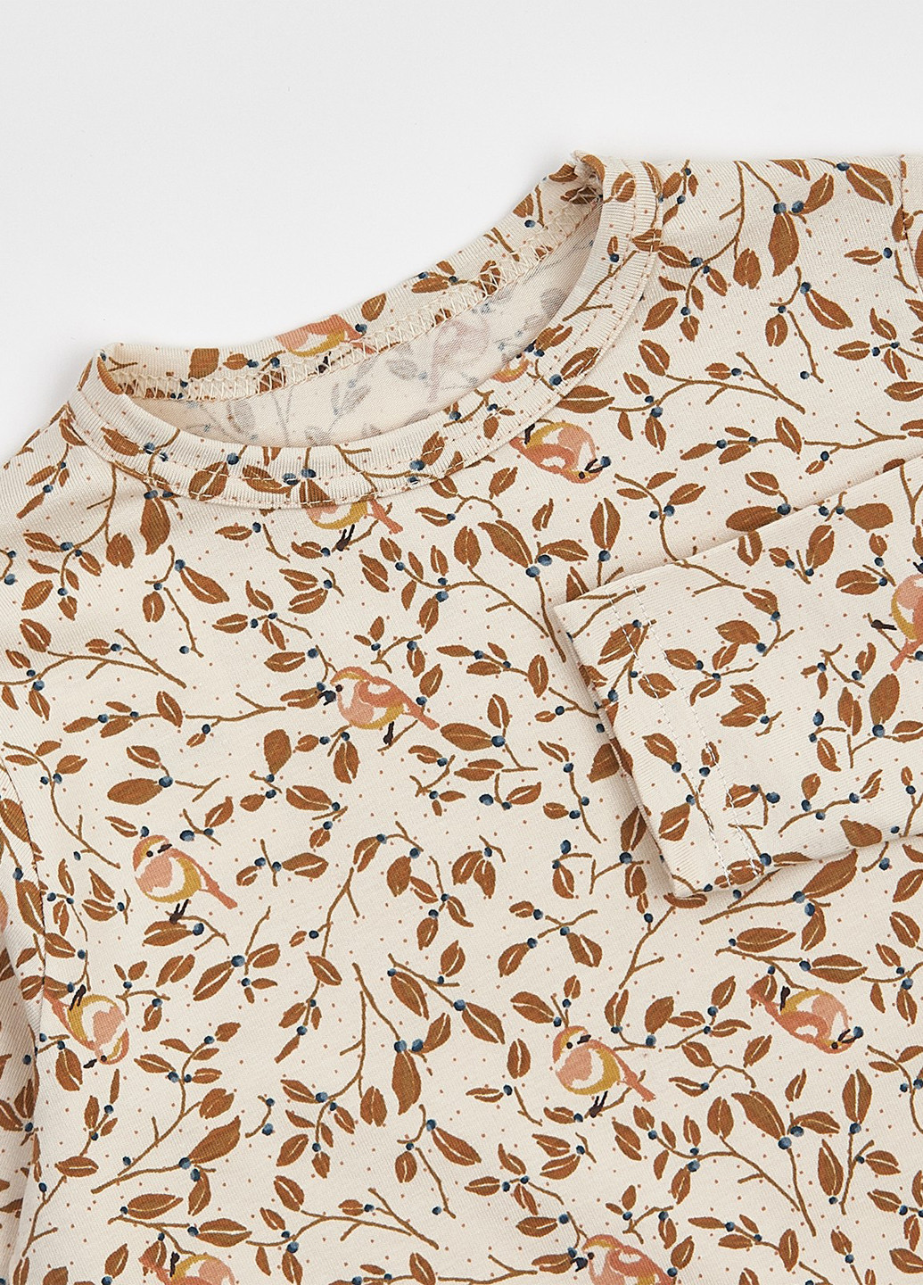 Бежевый демисезонный кэжуал лонгслив ArDoMi с цветами