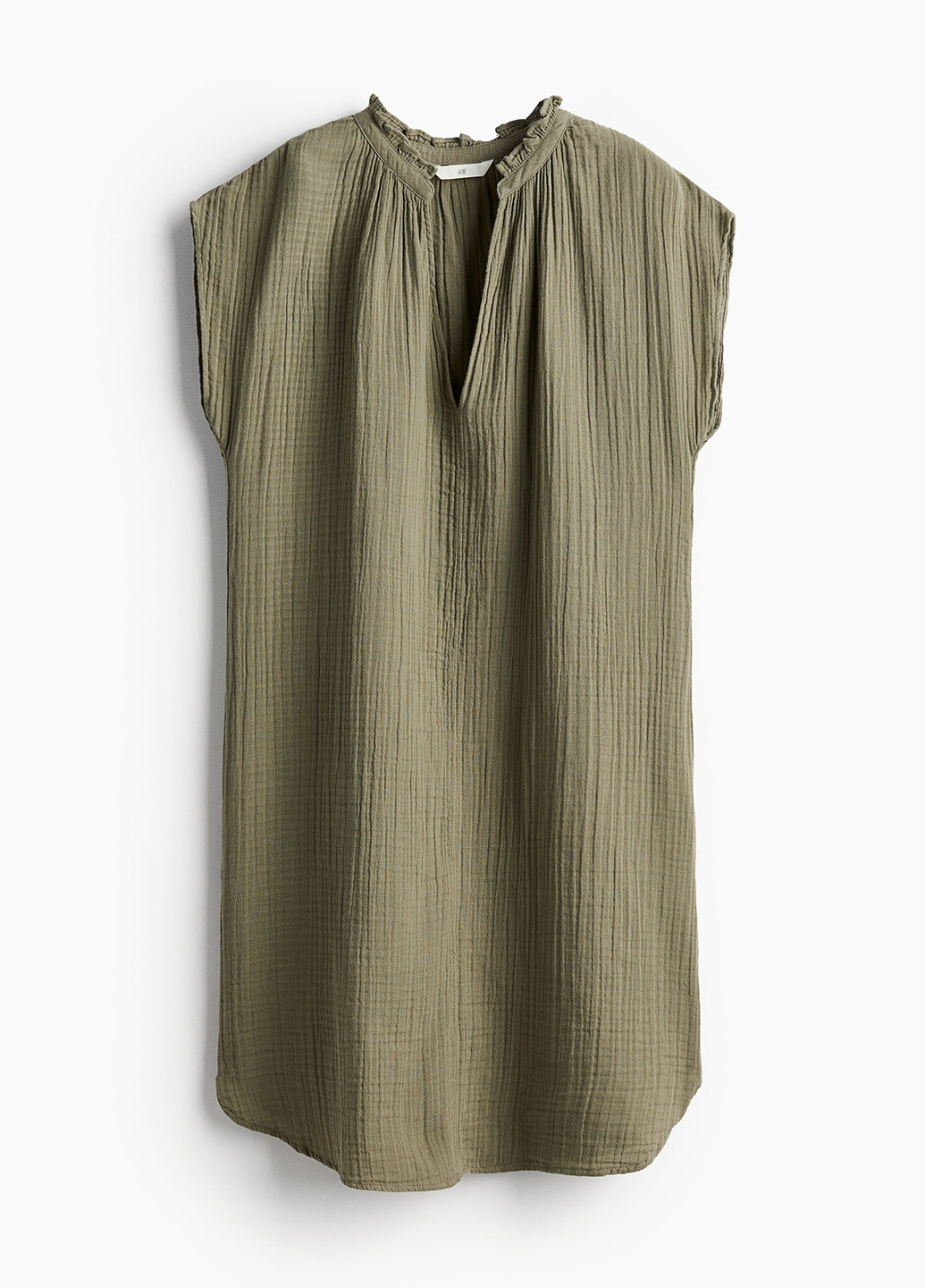 Оливкова (хакі) кежуал сукня оверсайз H&M однотонна