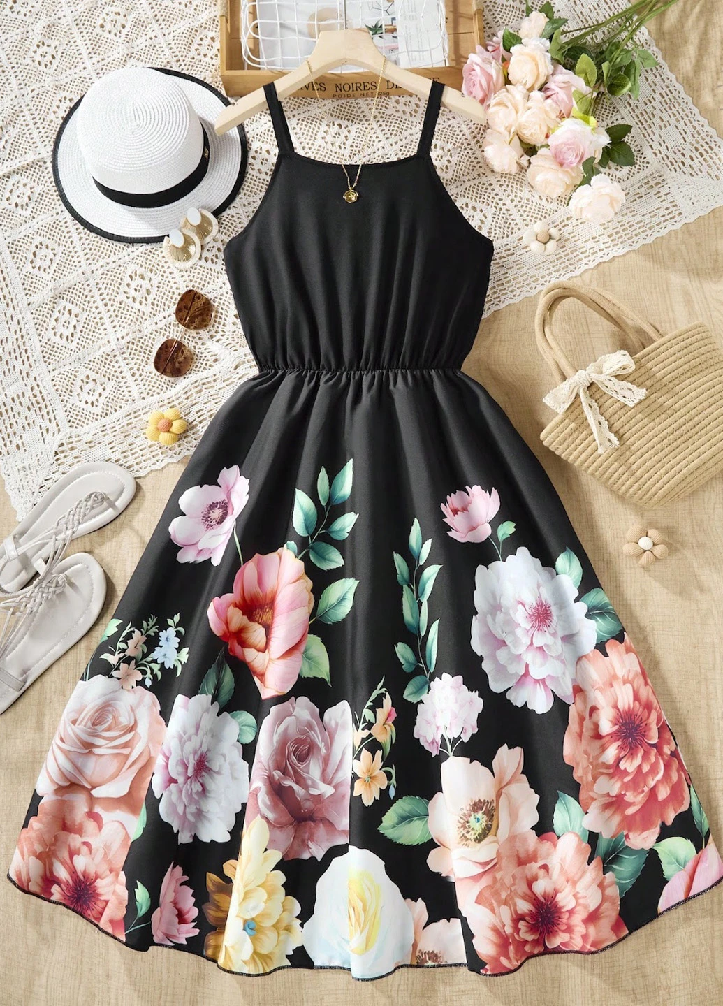 Чёрное платье SHEIN (324389780)