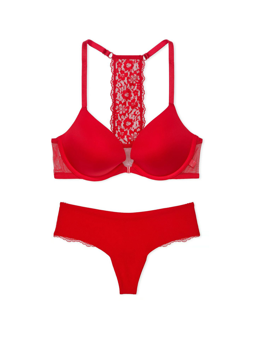 Червоний демісезонний комплект (бюстгальтер, трусики) Victoria's Secret
