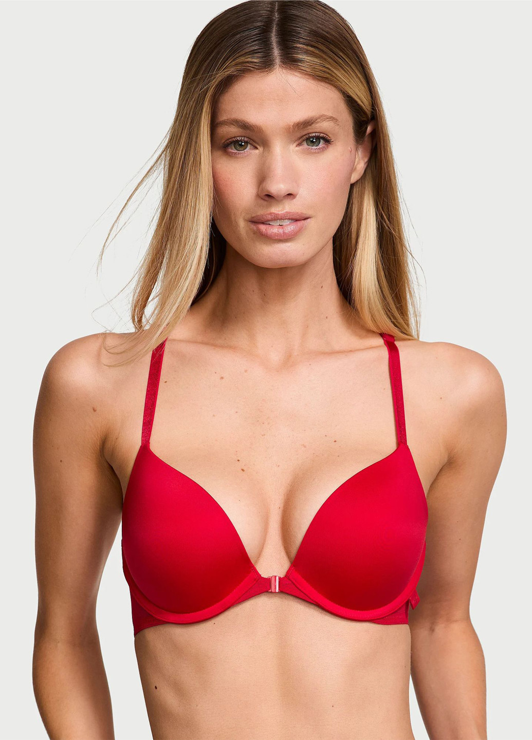 Червоний демісезонний комплект (бюстгальтер, трусики) Victoria's Secret