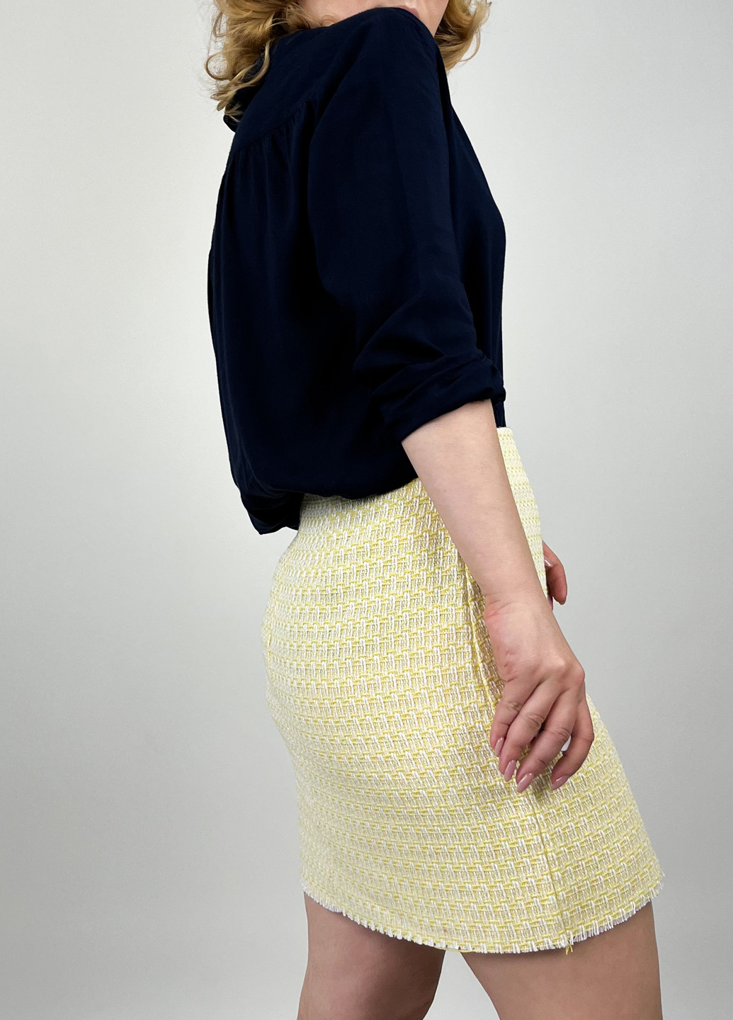 Светло-желтая кэжуал однотонная юбка Boohoo