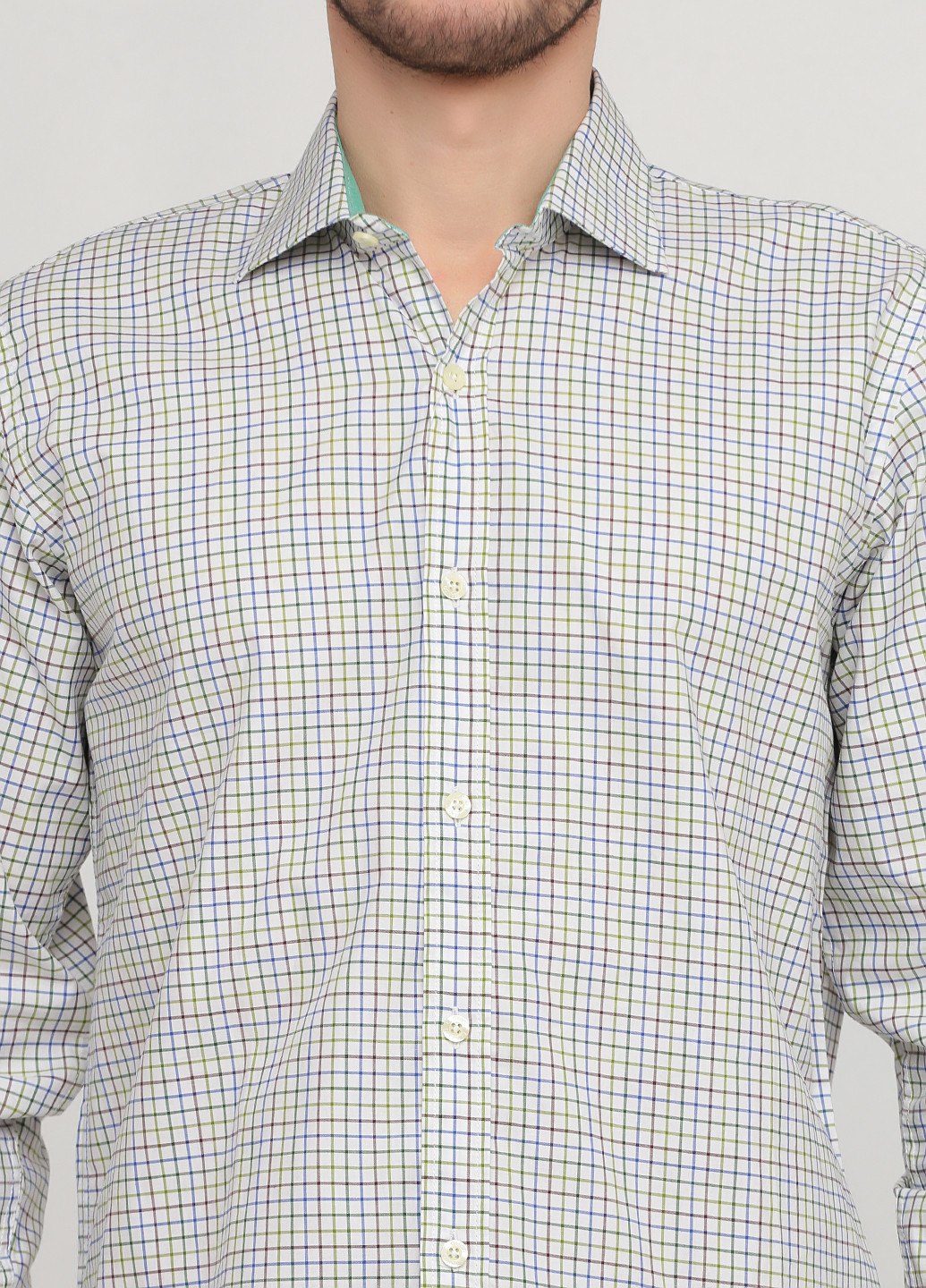 Белая кэжуал рубашка в клетку El Ganso