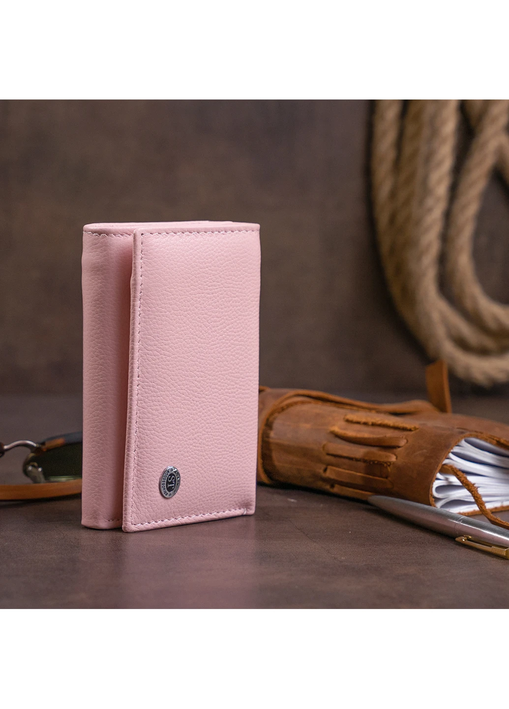 Жіночий шкіряний гаманець 12х7,5х2,5 см st leather (252127757)